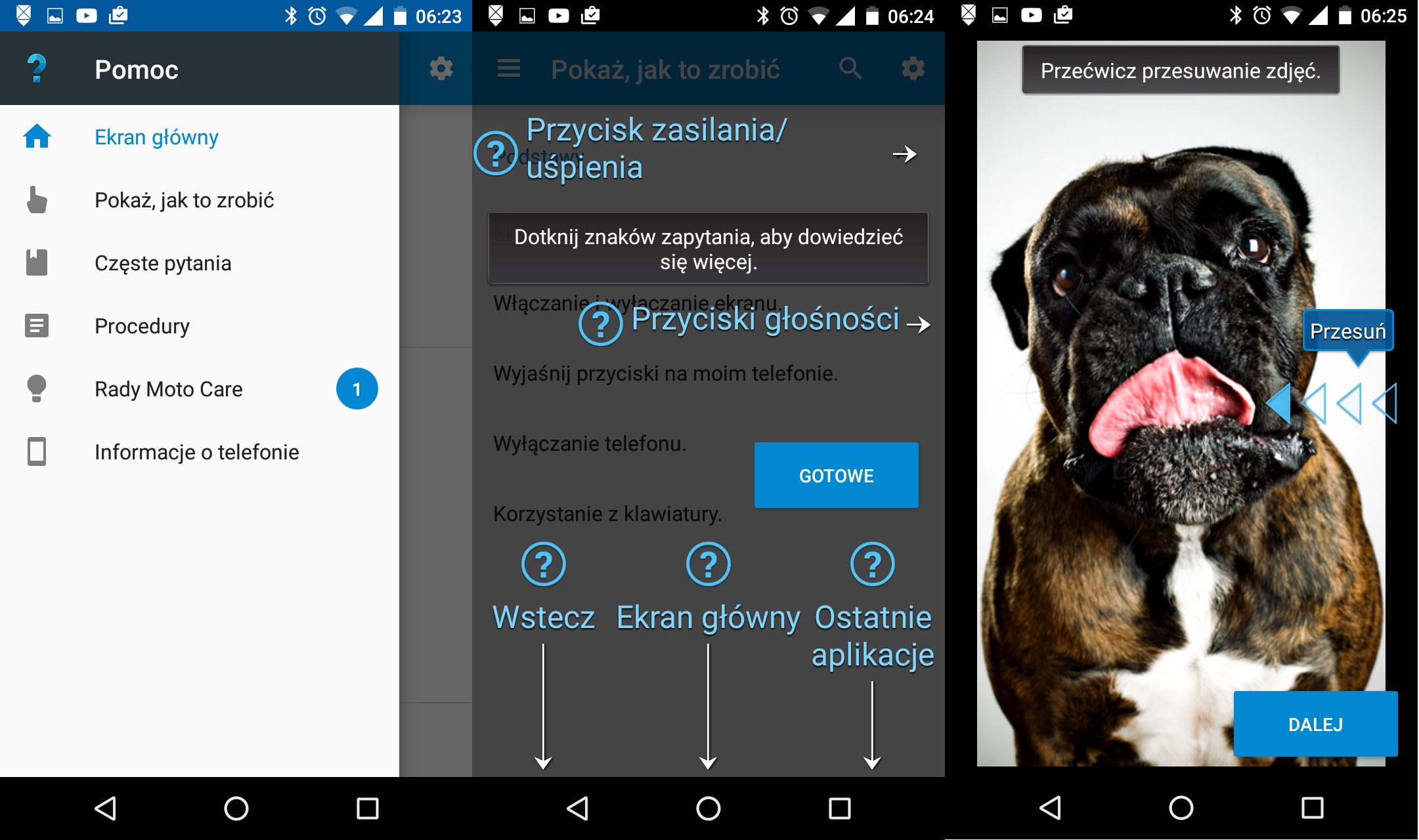 Lenovo Motorola Moto G 3-gen. (2015) - aplikacja Pomoc - 90sekund.pl