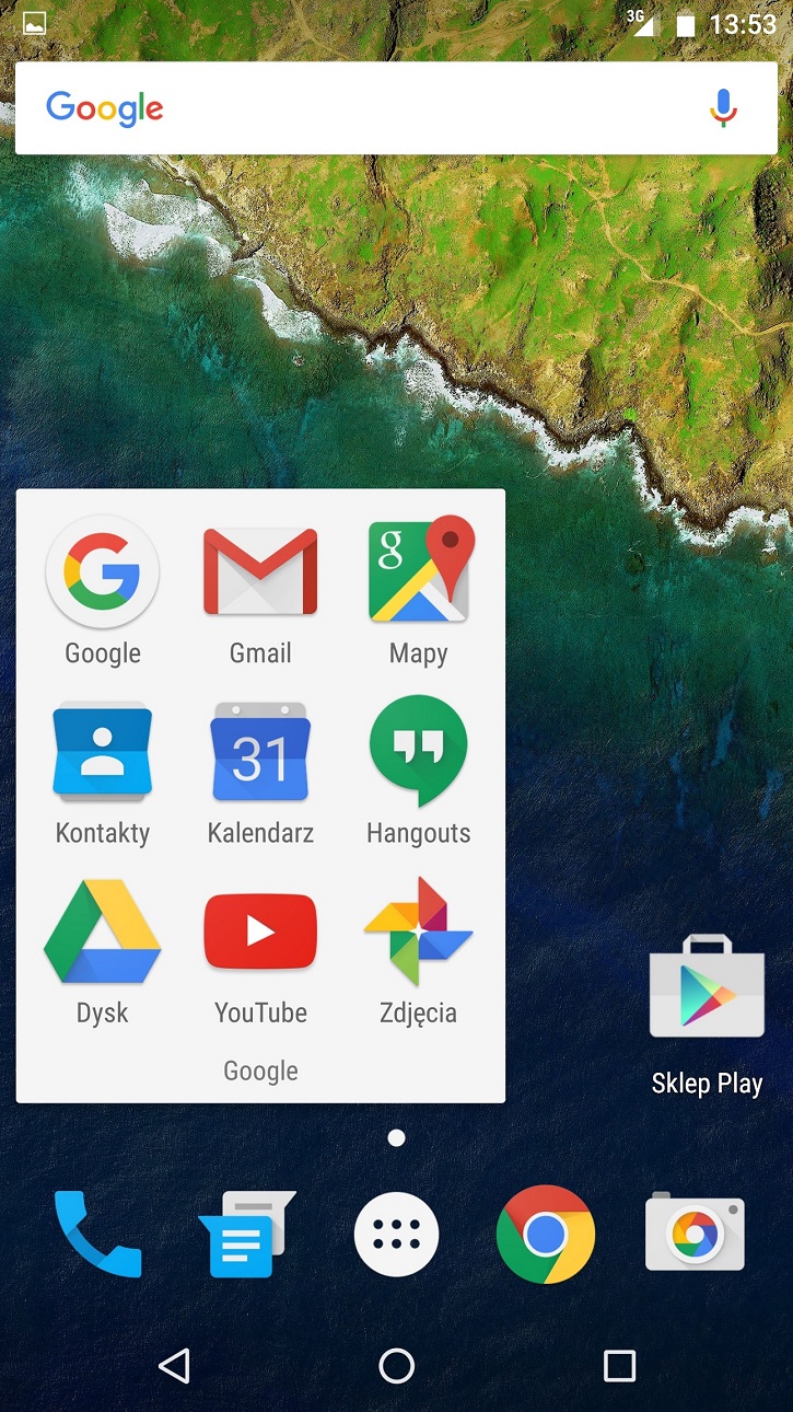 Huawei Nexus 6P - aplikacje Google - recenzja 90sekund.pl