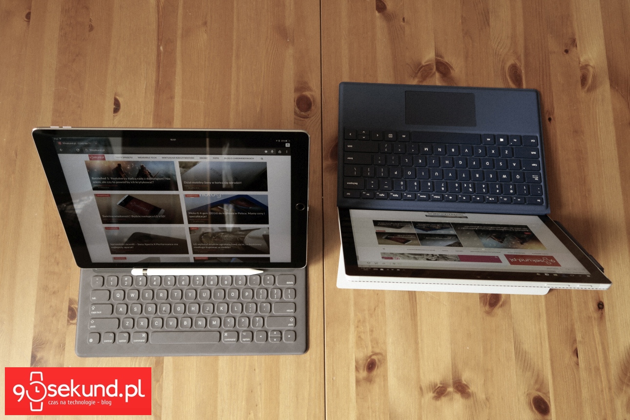 Apple iPad Pro 12,9 (2015) oraz Microsoft Surface Pro 4 - 90sekund.pl