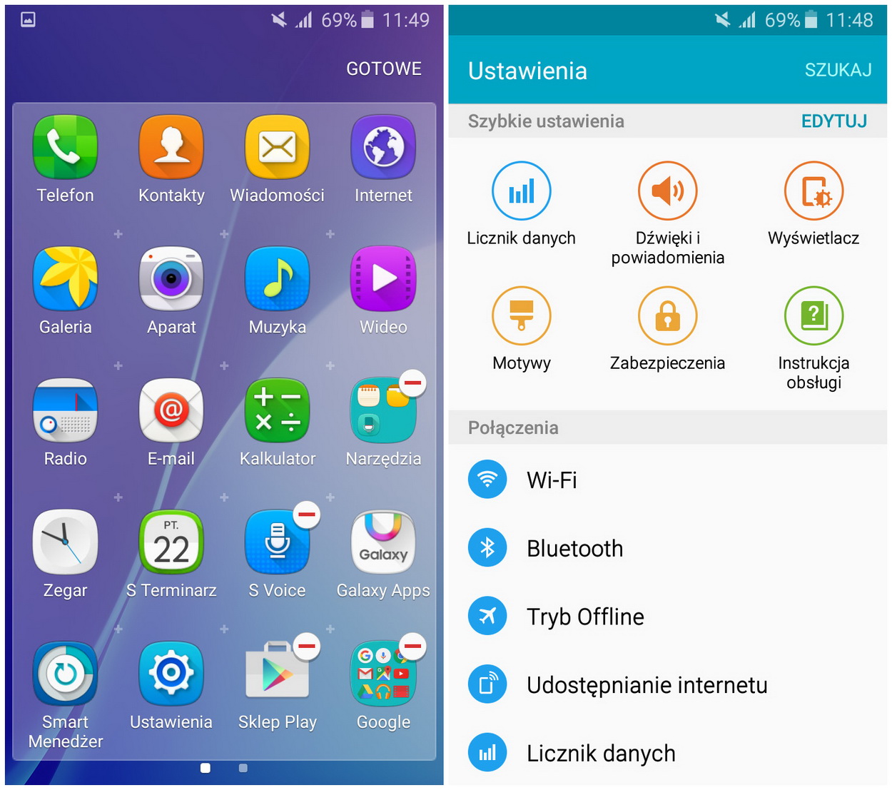 Samsung Galaxy A3 2016- TouchWiz - 90sekund.pl