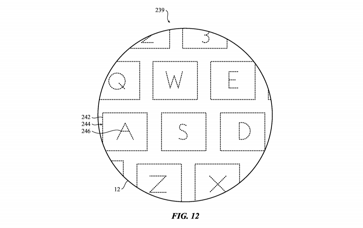 Fragment rysunku opisującego nowy patent Apple