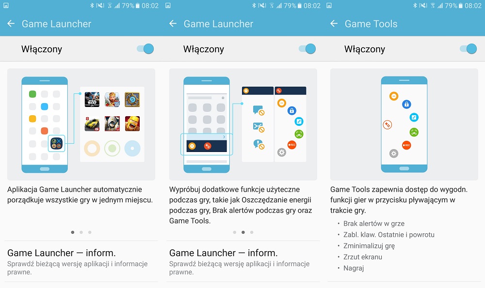 Game Launcher i Game Tools w Samsungu Galaxy S7 SM-G930 - recenzja 90sekund.pl