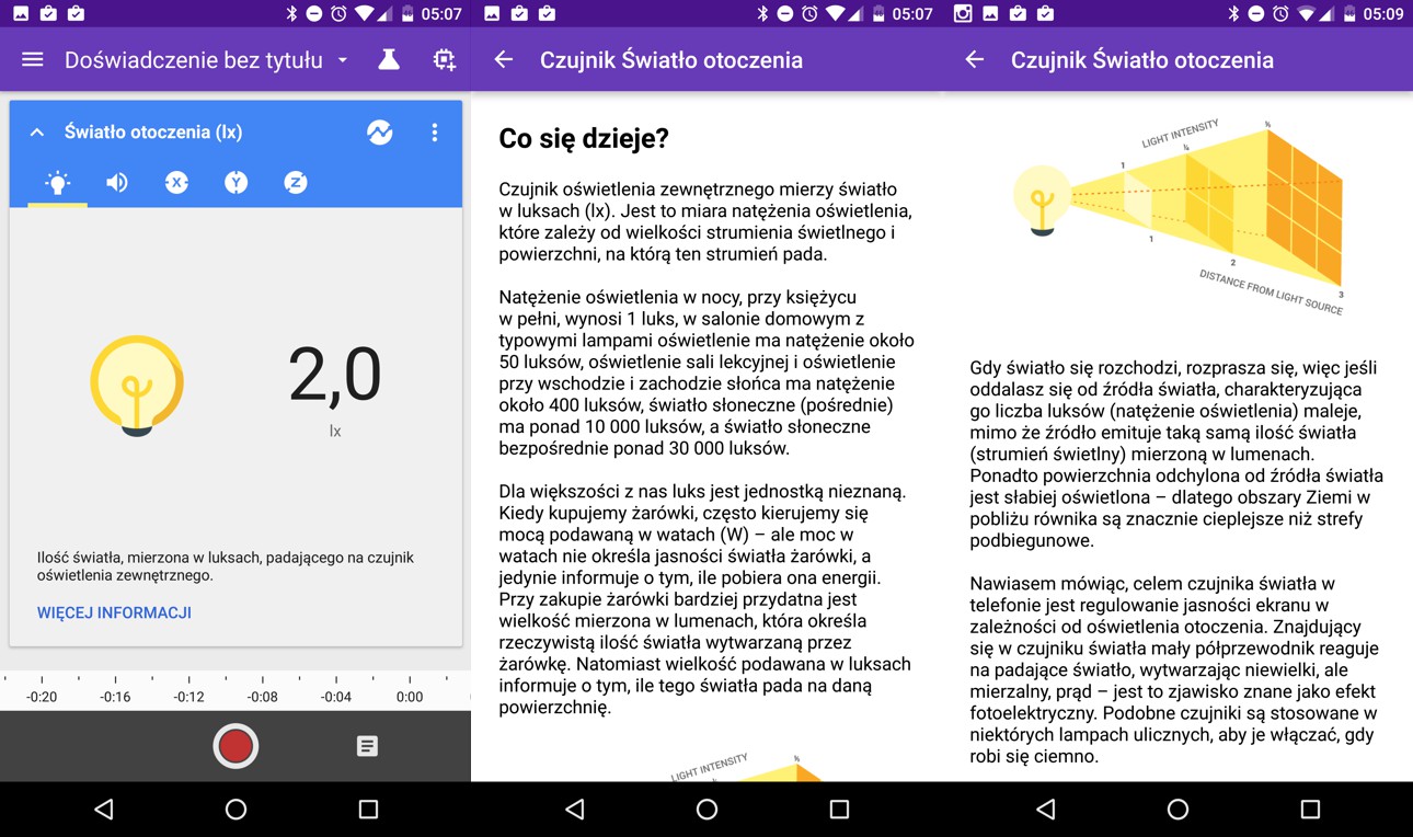 Aplikacja Google Science Journal - 90sekund.pl