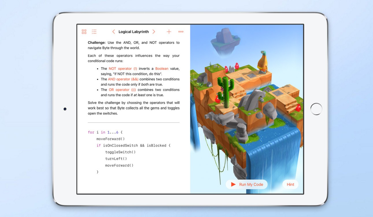Swift Playgrounds - platforma do programowania od Apple - fot. Apple.