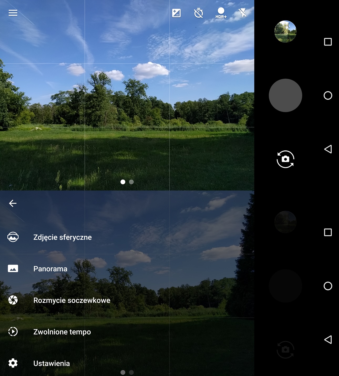 Huawei Nexus 6 - wygląd aplikacji Aparatu -recenzja 90sekund.pl