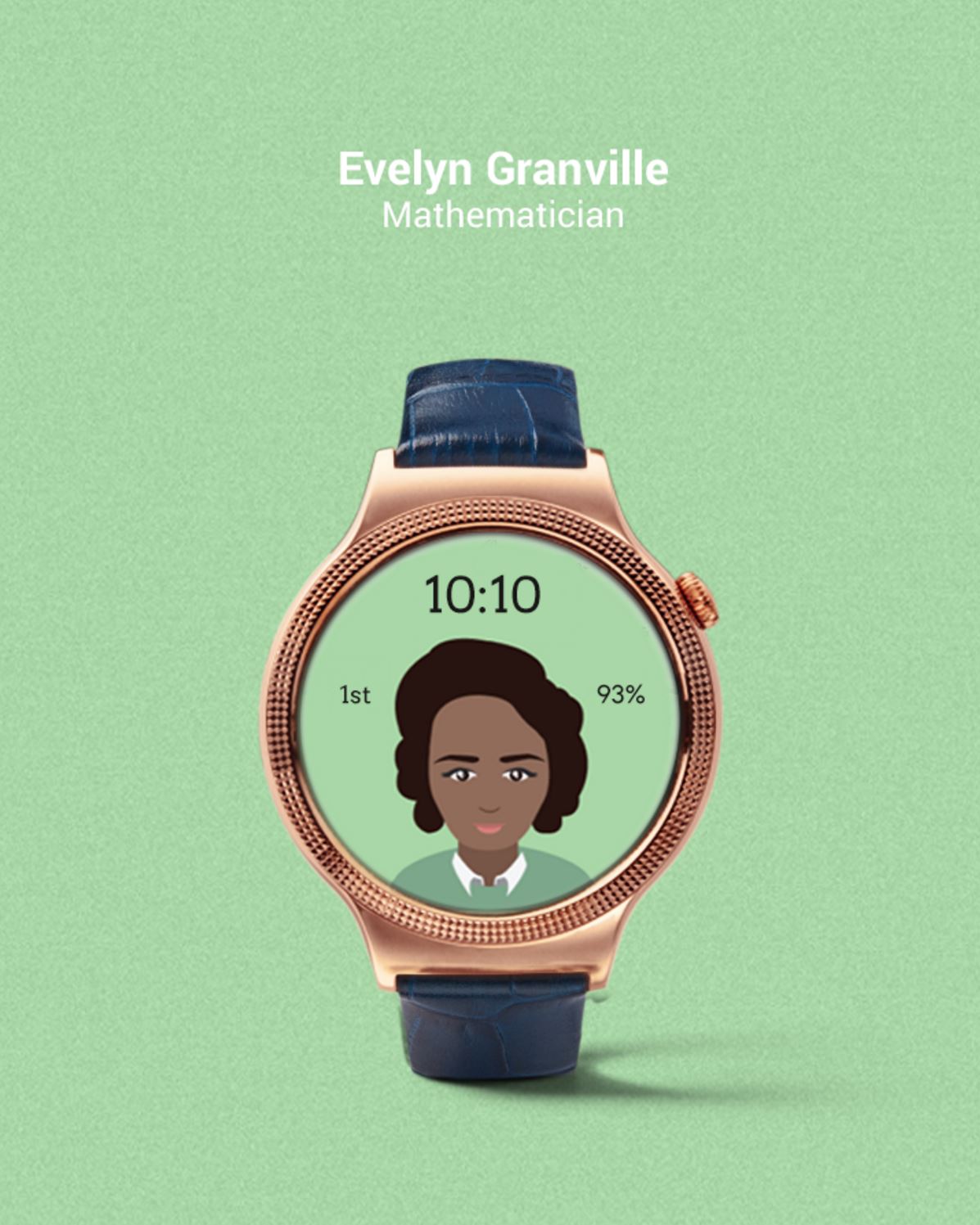 Tarcza zegarka z Evelyn Granville - fot. Fat Russell