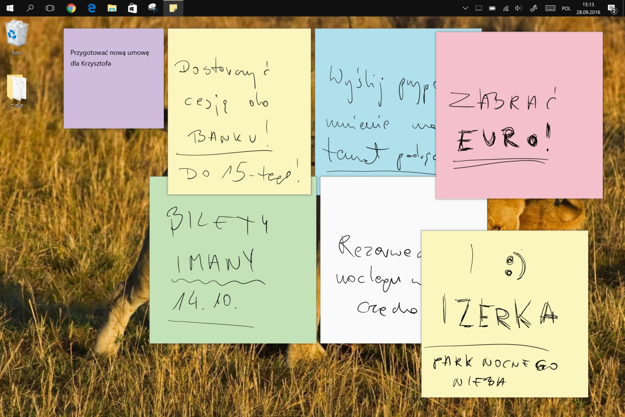Sticki Notes w użyciu na Microsoft Surface Booku - recenzja 90sekund.pl