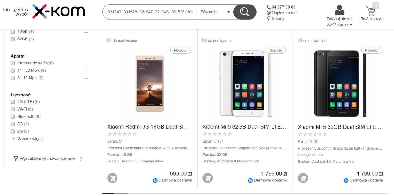 Smartfony Xiaomi i ich ceny w sklepie z elektroniką X-KOM - 90sekund.pl