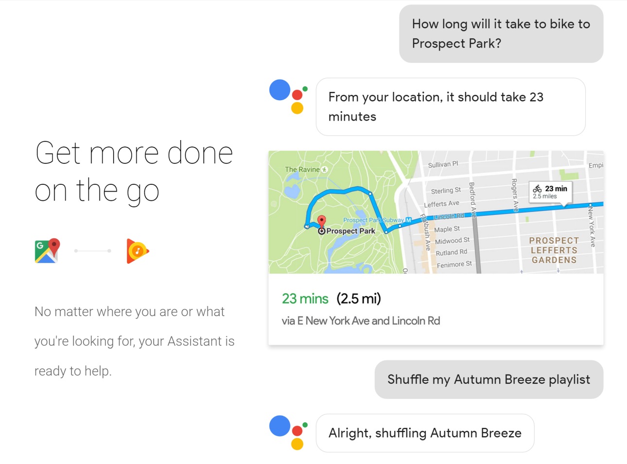 Przykład działania Google Assistant (Asystenta Google) - fot. Google