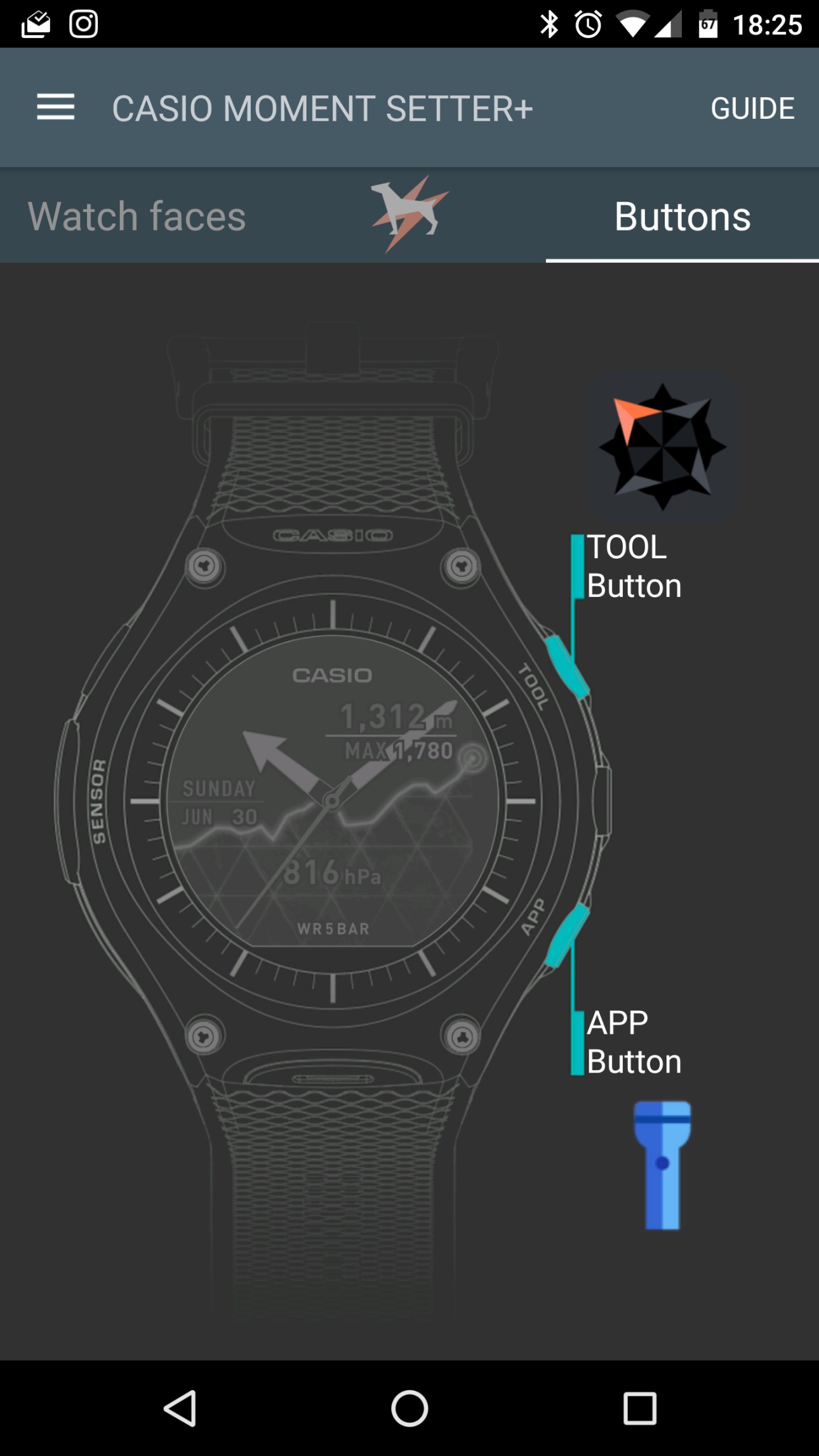 Aplikacja Casio Moment Setter+ na Casio Smart Outdoor Watch WSD-F10 - 90sekund.pl