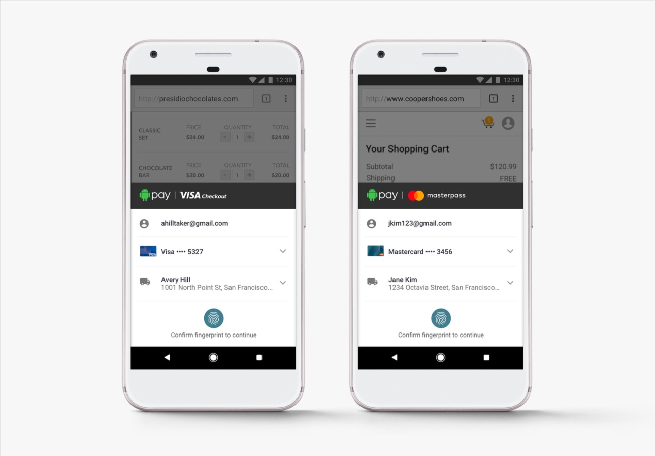Android Pay z Visa i Mastercard - fot. Google