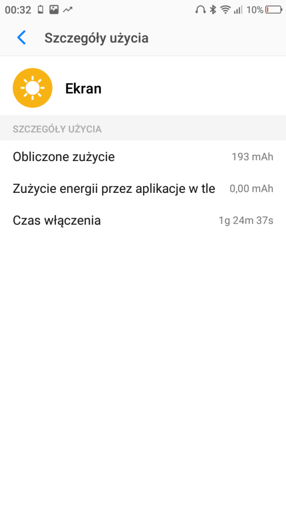 Przykładowy czas pracy TP-Link Neffos C7 - 90sekund.pl