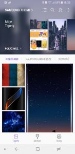 Wygląd systemu w Galaxy A8 - recenzja 90sekund.pl