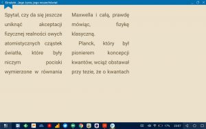 Kiedy chcesz czytać ebooka, wyświetla się tak...