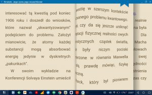 ...A kiedy chcesz przerzucić stronę, to już tak...