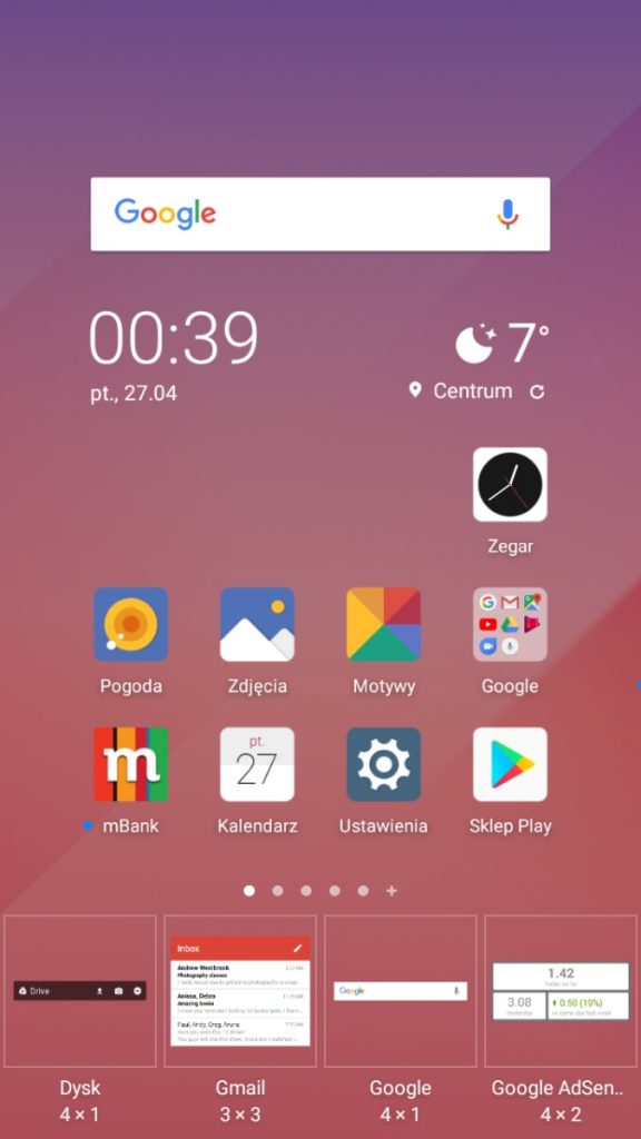 Wygląd systemu w Neffos C7 - 90sekund.pl