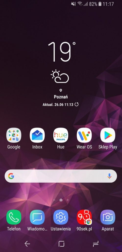 Wygląd systemu w SGS9 - 90sekund.pl - Michał Brożyński