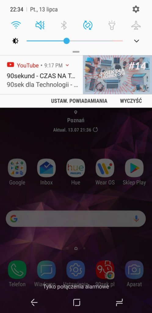 Wygląd systemu w SGS9 - 90sekund.pl - Michał Brożyński