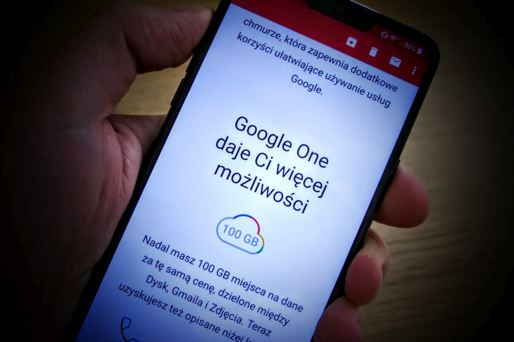 Google One - Michał Brożyński - 90sekund.pl