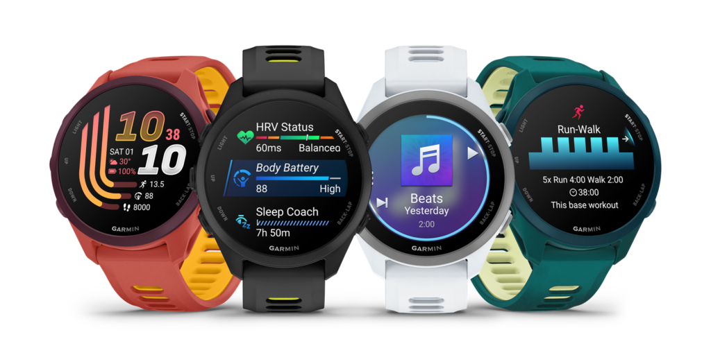 Seria zegarków Garmin Forerunner 70, 170 i 170 Music. Fot. Garmin